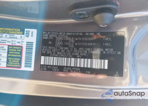 2021 Toyota Sienna Xle z USA, uszkodzony, nr VIN 5TDYRKEC0MS007394